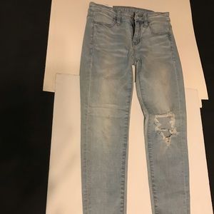 American Eagle Super Stretch Jegging Light Denim Pants U.S. Size 0 Short